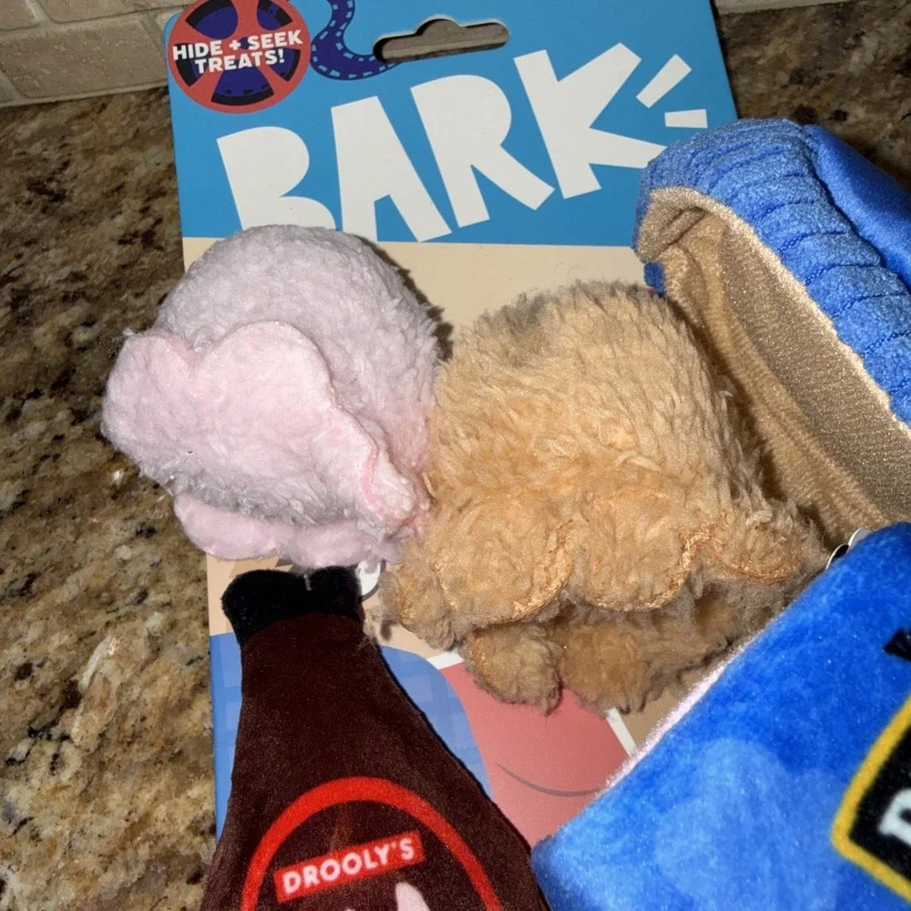 Bark Hide & Seek Treats Beg & Hairys Ice Cream Toys Squeaks For XS/S Dogs